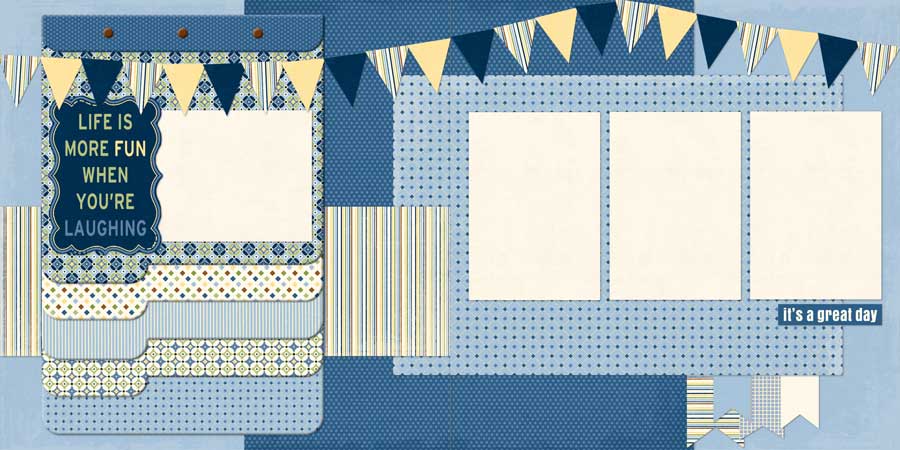PP528 - Life is more fun when you are Laughing 2 two page kits and Mini Album