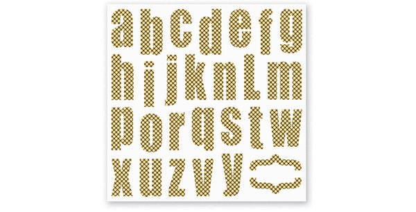 SB306-Yellow Polka Dot Alphabets