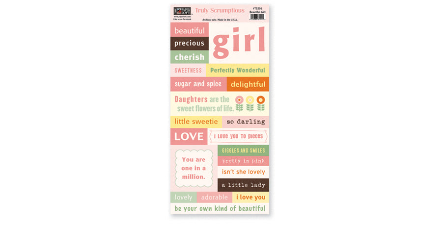 TS201- Beautiful Girl Accessory Sheet
