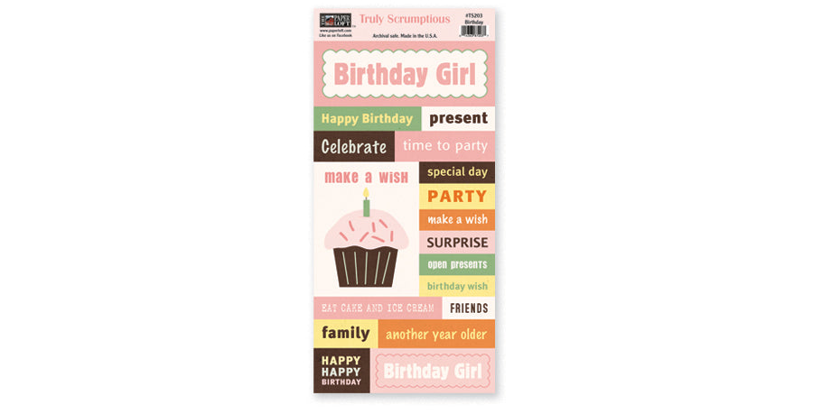 TS203- Birthday Accessory Sheet