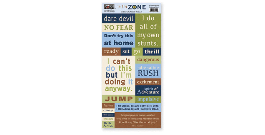 TZ204- Fearless Accessory Sheet