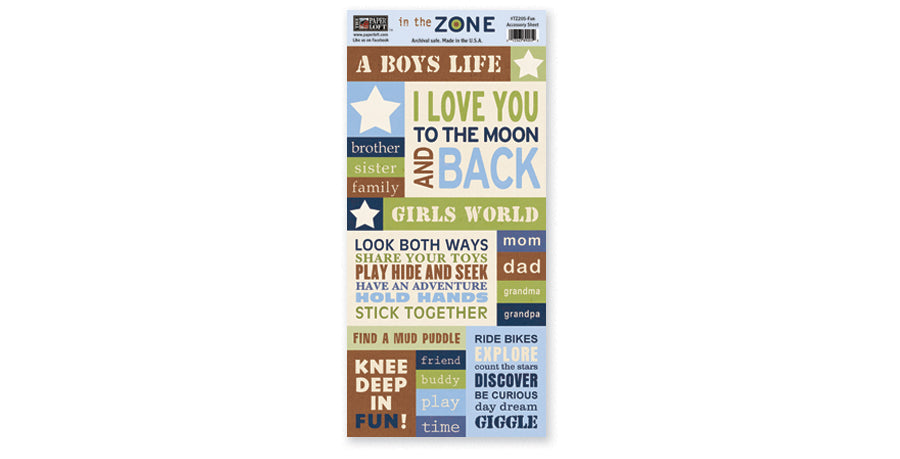 TZ205- Fun Accessory Sheet