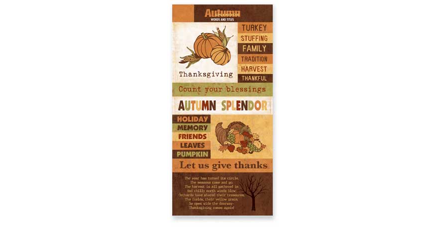 AS123 - Thanksgiving Accessory Sheet