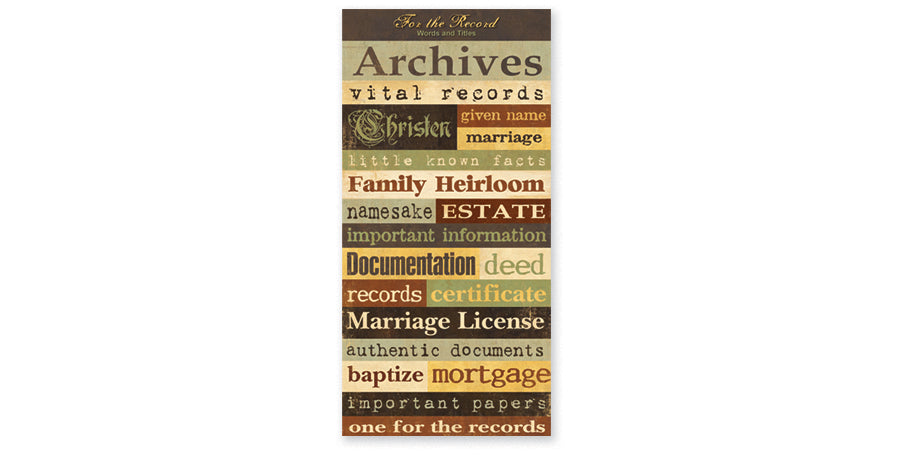FTR206-Archive Accessory Sheet